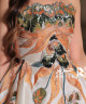 White Evening Dress with Shimmering Botanical Embroidery