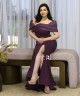 Mauve Mermaid Dress with Front Bow