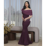  Mauve Mermaid Dress with Front Bow
