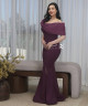 Mauve Mermaid Dress with Front Bow