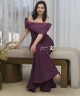 Mauve Mermaid Dress with Front Bow