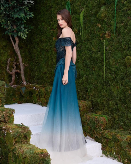 slim fit dress slacks Ombre Halter Neck Maxi Dress