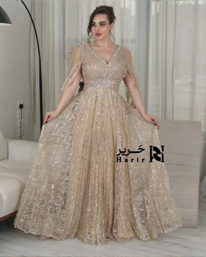 slim fit dress slacks Royal Kaftan Dress in White with Gold Threadwork Embroidery main image 0