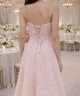 Dusty Pink Evening Dress with Luxury Lace and Sweetheart Neckline