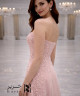 Soft Pink Evening Dress with Elegant Lace Embroidery