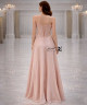Soft Pink Evening Dress with Elegant Lace Embroidery