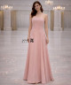 Soft Pink Evening Dress with Elegant Lace Embroidery