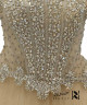 Gold Evening Gown with Crystal-Embellished Corset and Soft Tulle Skirt
