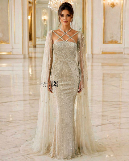 slim fit dress slacks Cap Sleeve Gold Lace Prom Dresses See Through Neckline Formal Dress ARD1967 main image 1
