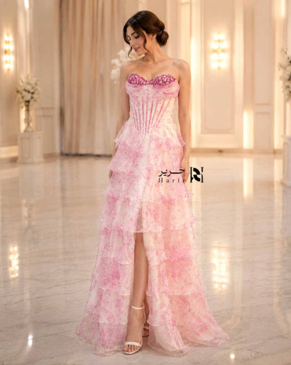 light pink organza dress Giselle Soft Organza Mini Dress - Pink