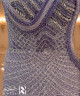 Luxury Lavender Purple Crystal Embroidered Evening Dress with Corset Bodice, Thin Straps and Side Tulle Drape