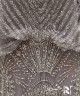 Luxury Gray Mauve Crystal Embroidered Evening Dress with V-Neckline, Sheer Cape Sleeves and Mermaid Silhouette