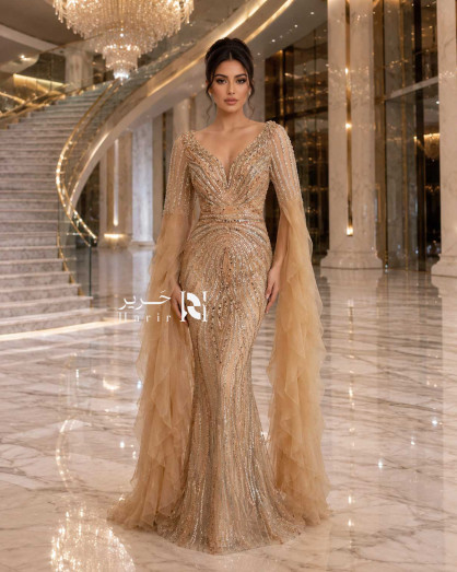 mermaid prom dress with cape w/ & Corset Bodice this dress features delicate lace Beaded Cape Sleeve Mermaid Gown