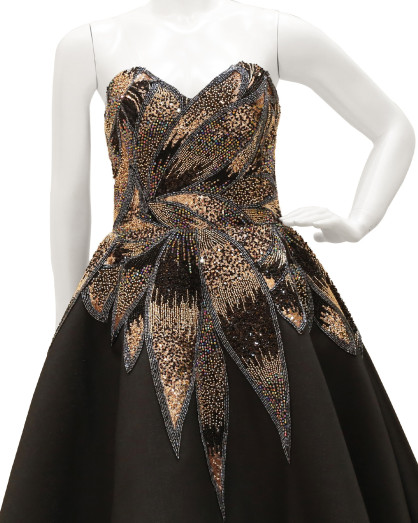 black dress with gold embroidery price Black Velvet Gold Designer Embroidered Henna Party Wear Bridal Dress 44