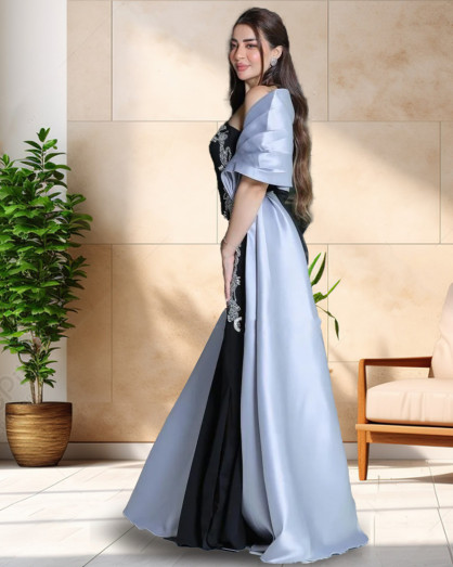 sachin and babi light blue dress Evening gown main image 0